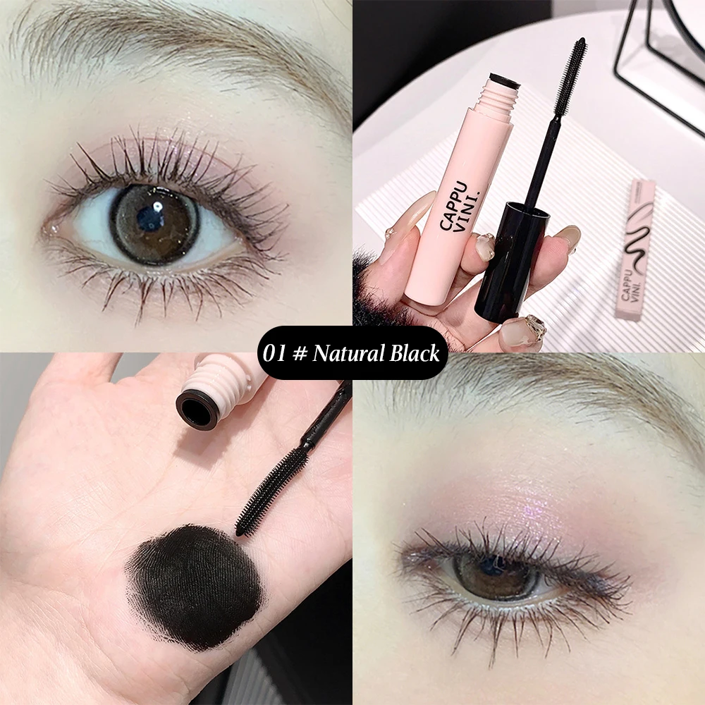 Cappuvini Natural Curling Mascara Langanhaltende, verlängernde Wimperntusche, schnell trocknender und nicht verschmierender Wimpernprimer