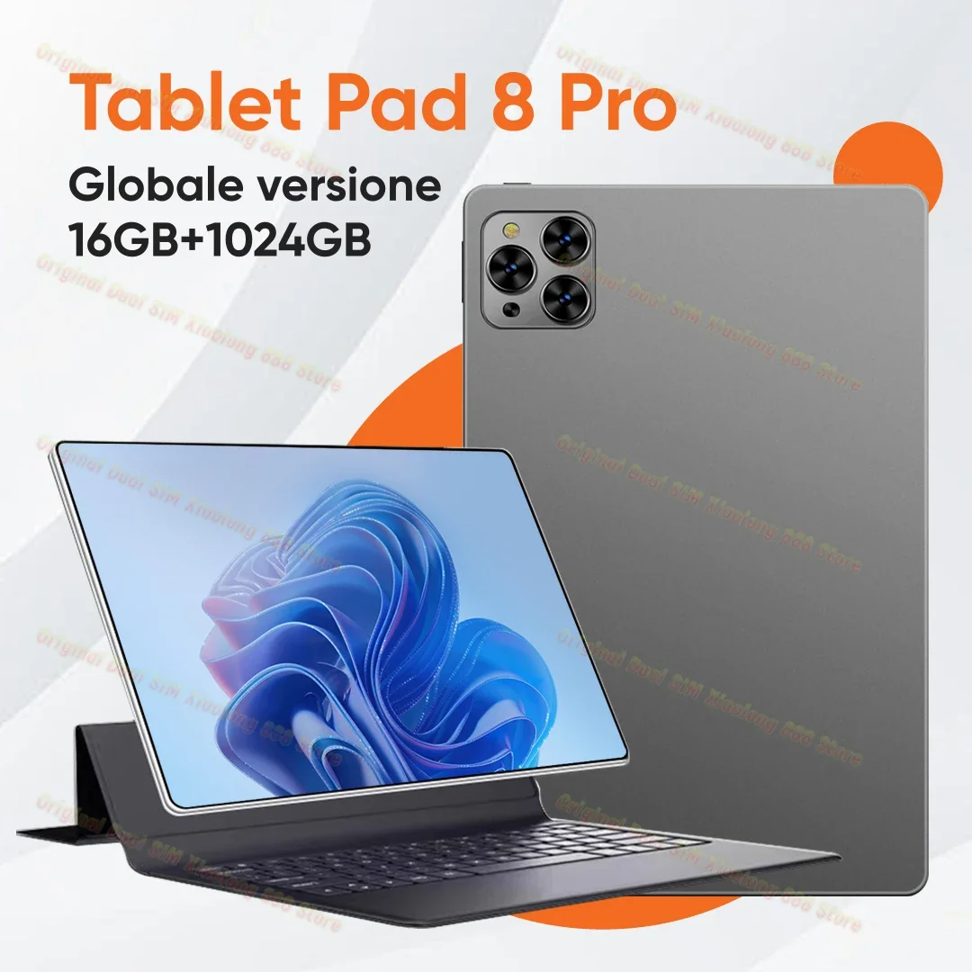 

Новый планшет Android Pad 8 Pro 10,1 дюйма Qualcomm Snapdragon 8 Gen2 10 ядер Android 13,0 10000 мАч Globale Presse 16 ГБ + 1 ТБ