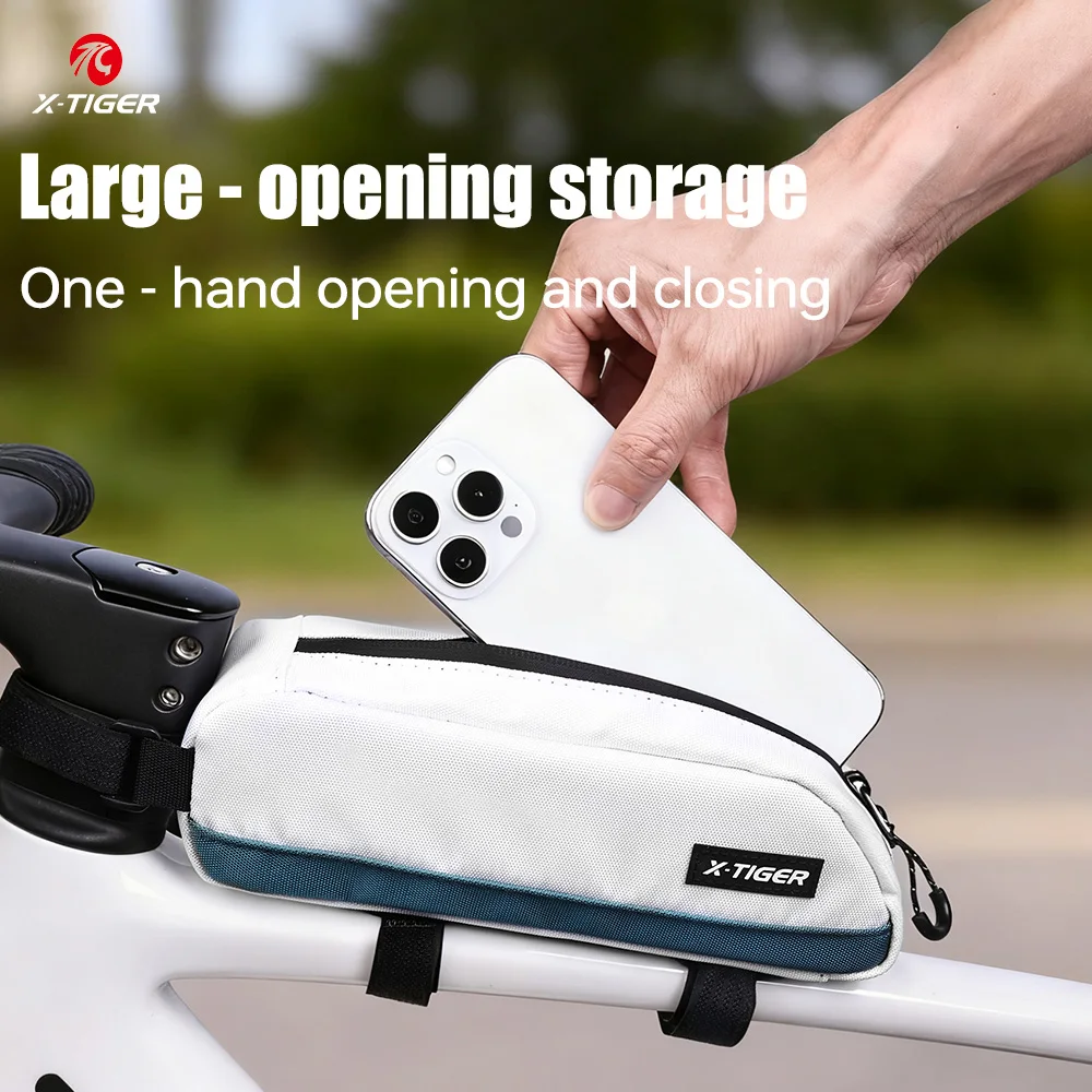 

Велосипедная сумка X-Tiger, водонепроницаемая, для установки на верхнюю переднюю трубу рамы, большая вместимость, для горных и шоссейных велосипедов, аксессуары для велоспорта