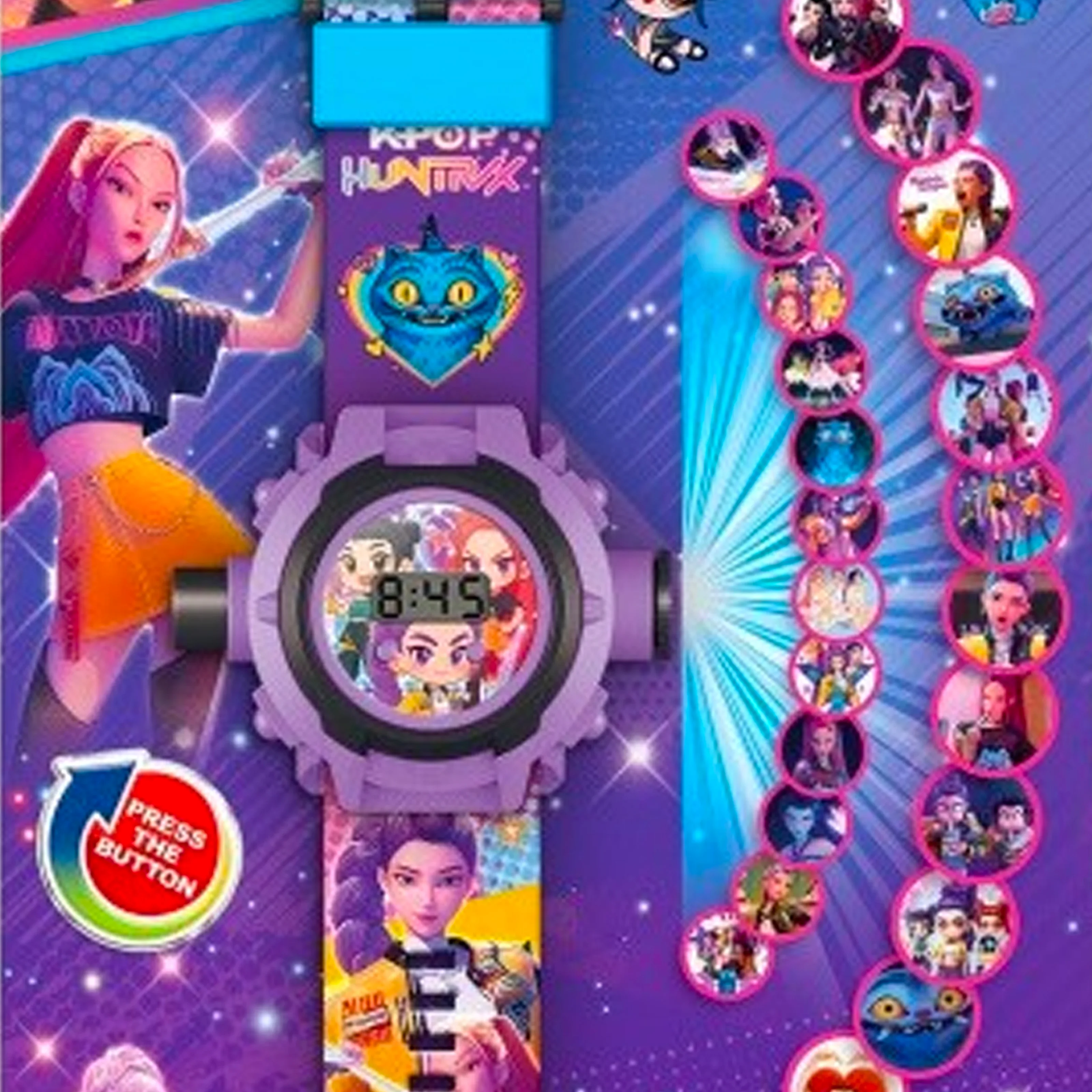 Cartoon-Kinder-Projektionsuhr mit 24 Bildern, Digitale Elektronische Armbanduhr, Multifunktionale Spielzeuguhr, Geschenk für Fans und Geburtstagsfeiern – Detail 7