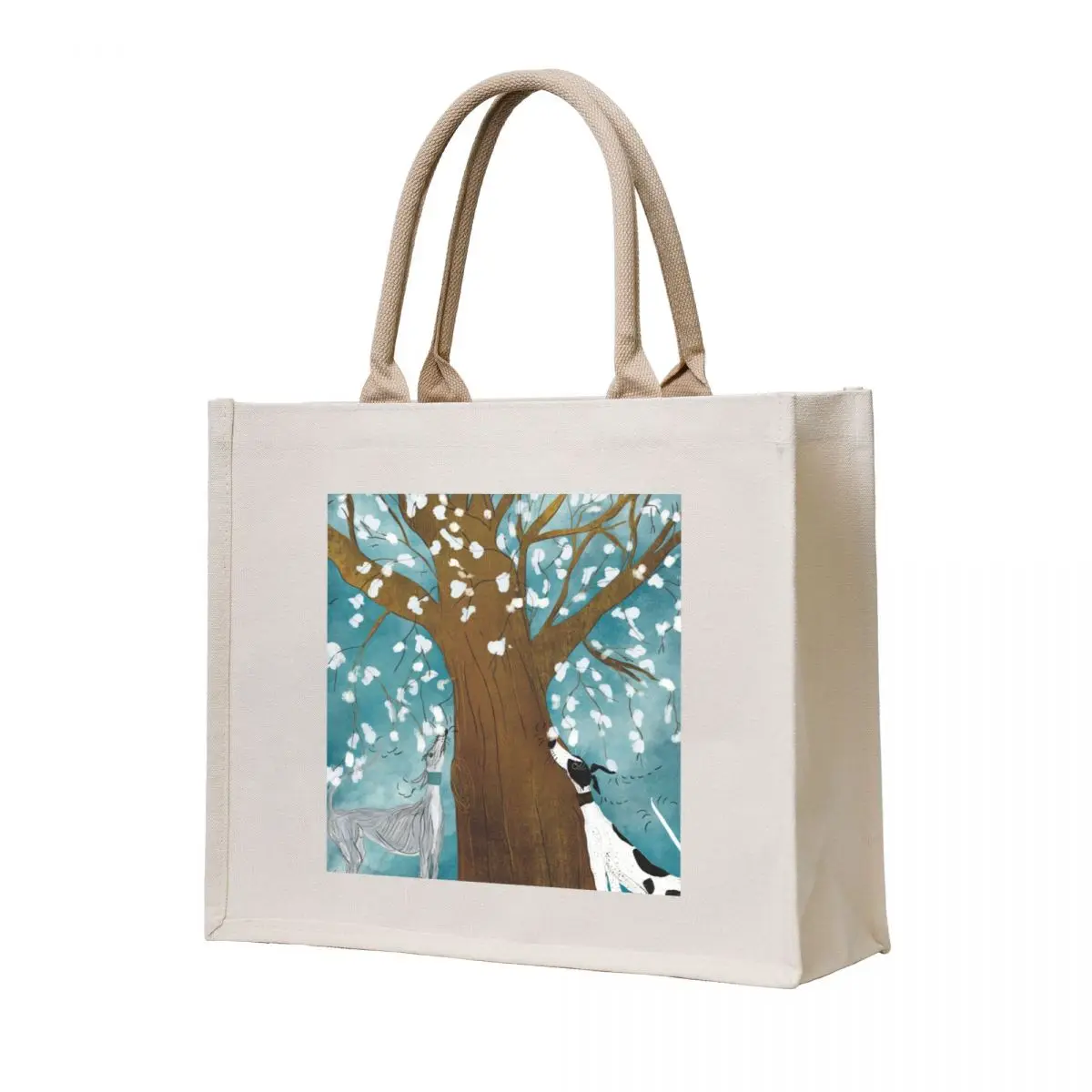 

Greyhounds under the cherry blossom tree Tote Bag Women's tote bag Handbags women the tote bag