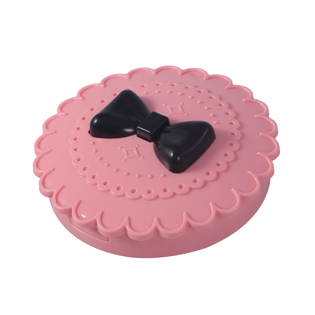 

Pink Acrylic Eyelash Storage Box Bowknot Design Convenient Organizer Makeup Mirror Case Gift Eyelash Storage Box