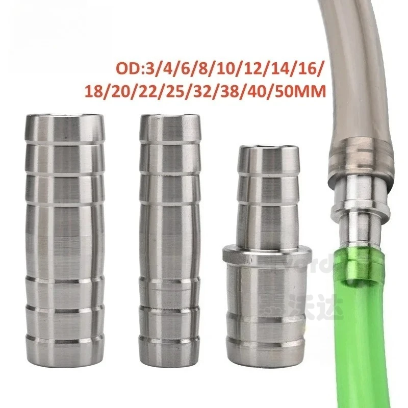 

3 4 6 8 10 12 13 14 16 19 20 25 32mm Hose Barb Equal Reducing 304 Stainless Steel Pipe Fitting Pagoda Tail Barb Connector Panel