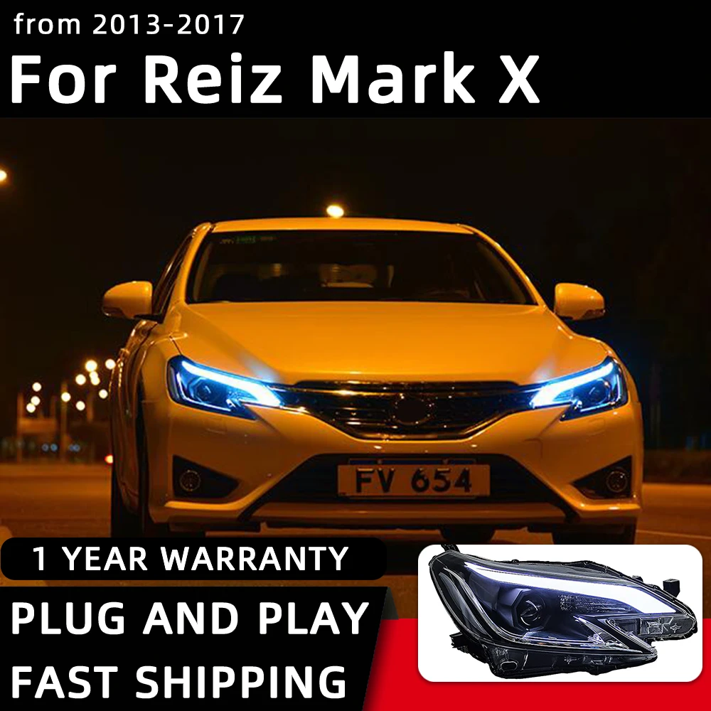 Car Styling Headlights For New Reiz Mark X LED Headlight 2013-2017 Head Lamp DRL Signal Projector Lens Automotive Access