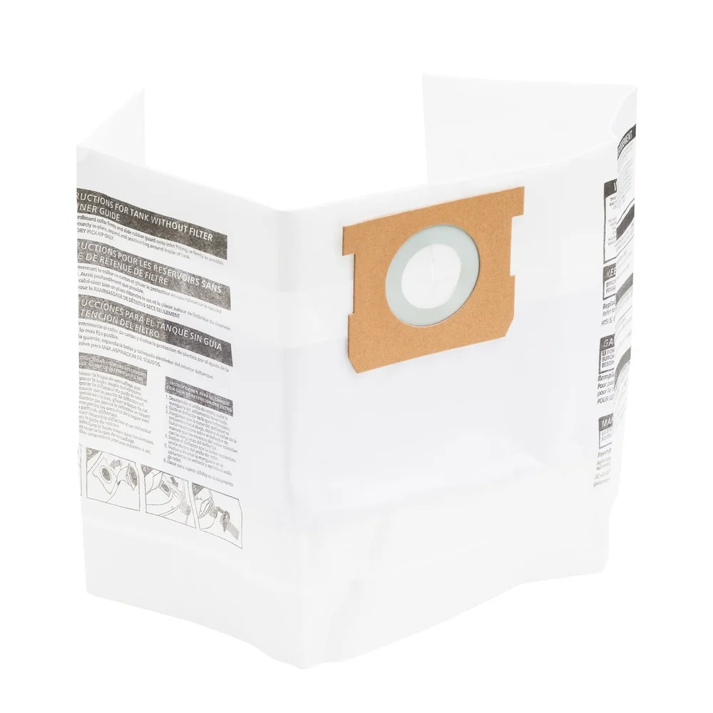 표준 먼지 수집 백 3개입, 4-9갤런 습식 및 건식 진공 청소기와 호환 가능, 가정용 잔해물, 먼지, 톱밥 여과용