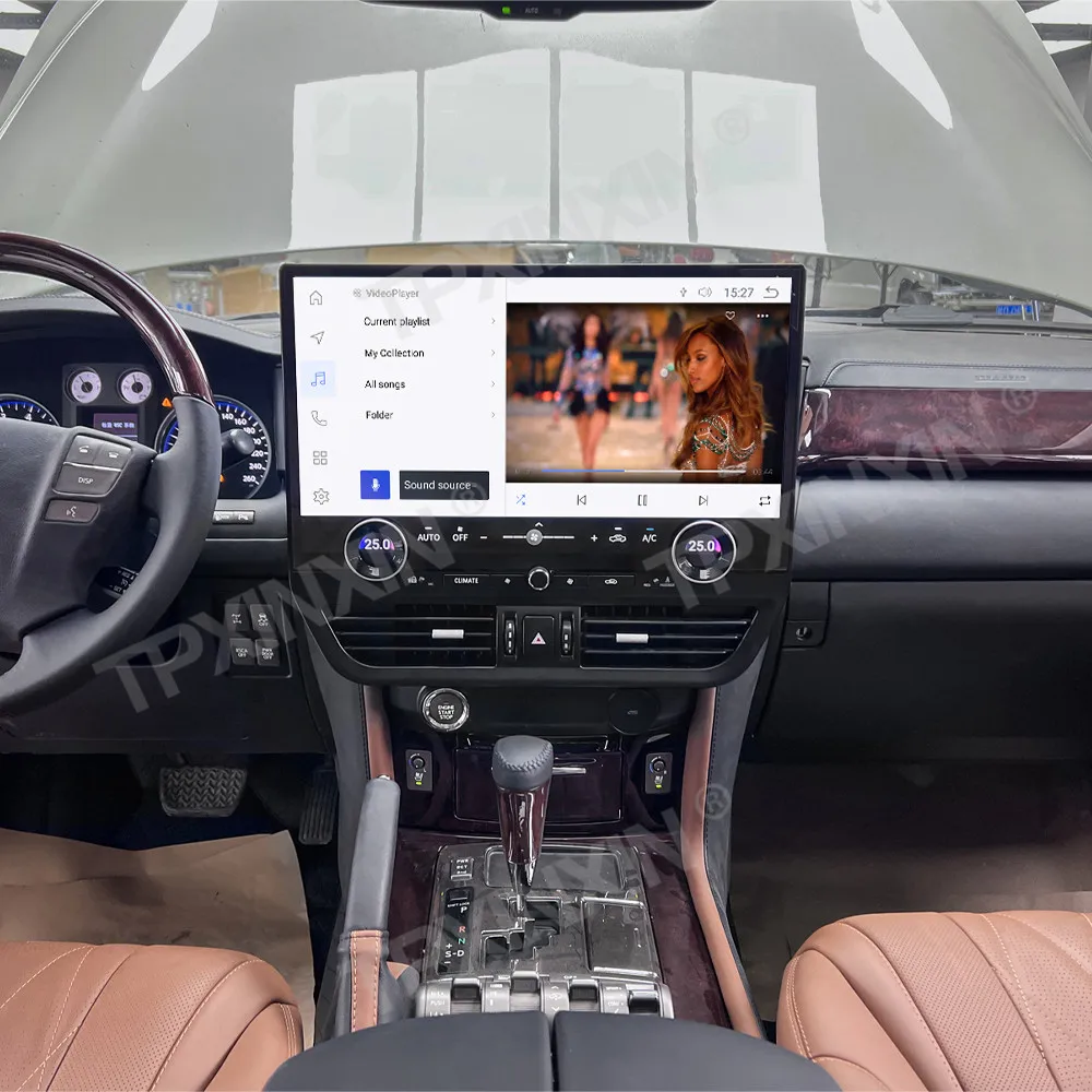 Para Lexus LX570 2007-2015 Radio de Coche con Pantalla Android de 19.8" Auto Carplay GPS Navegador Estéreo Reproductor Multimedia DSP Panel de A/C Unidad Principal
