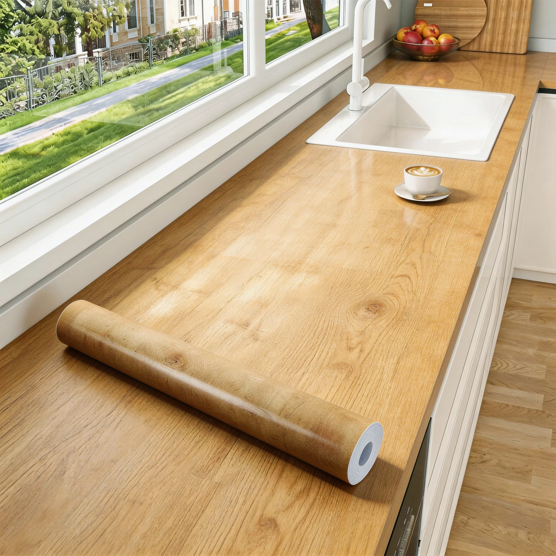 

Wood Stripe Vinyl DIY Self Adhesive Waterproof PVC Wallpaper Renovation Cabinets Furniture Wall Sticker Home Decor Sticky Papers