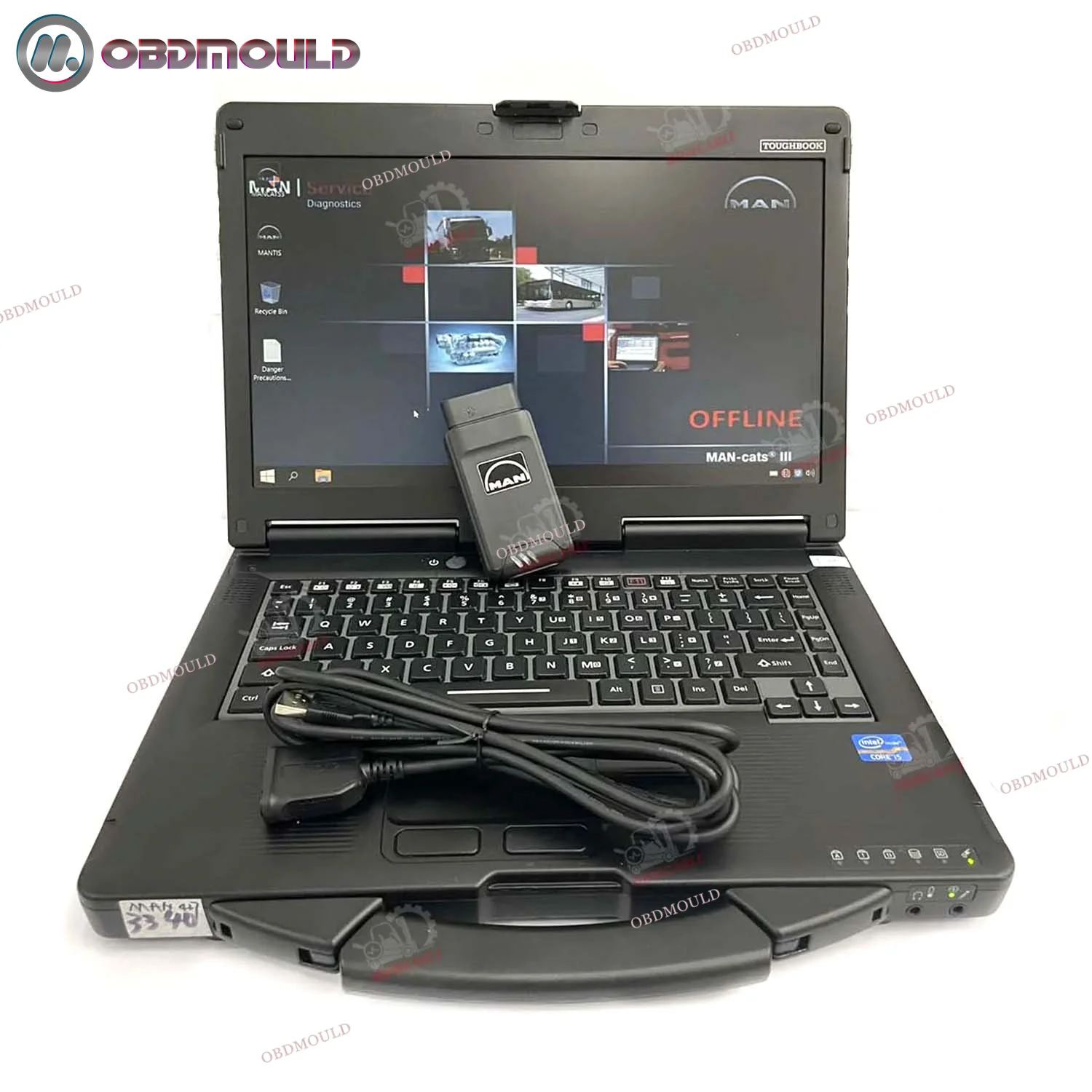 For M-A-N with CF53 Laptop Heavy Duty Truck Diagnostic Tool