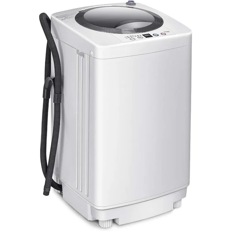 1.2 Cu.ft Portable Washing Machine Full-Automatic,8 lbs Capacity Laundry Machine W/Drain Pump, for RV, Dorm, Apartment Living