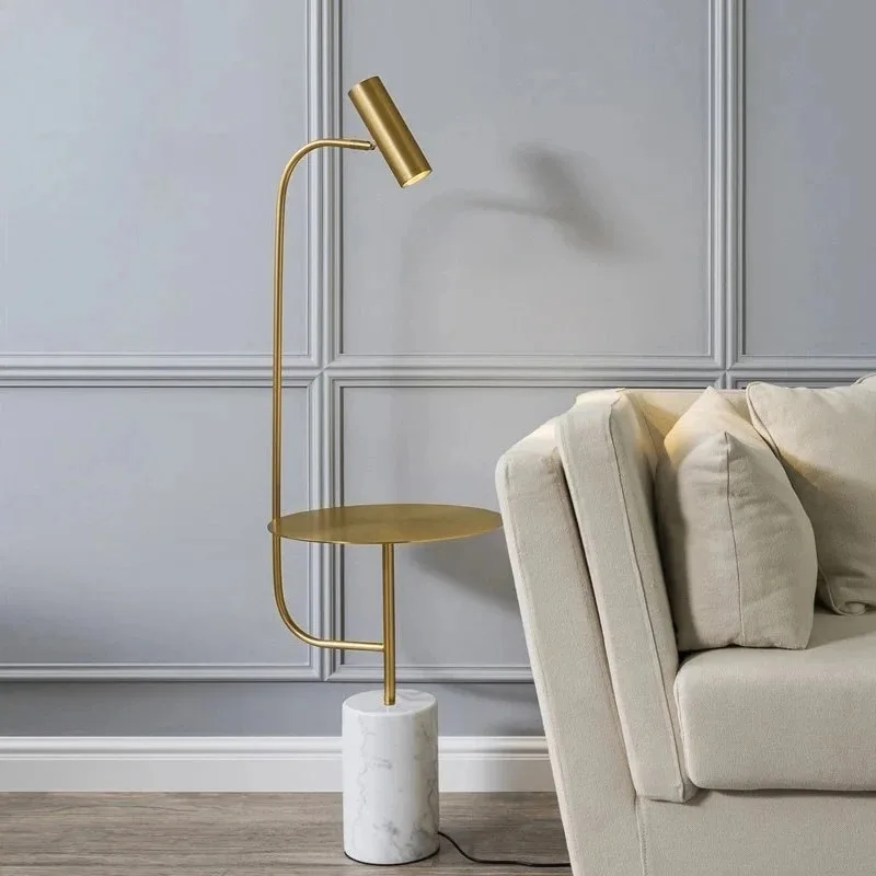 Light Emitting Diode Floor Lamp Gold Nordic Modern Design Decorative Corner Station