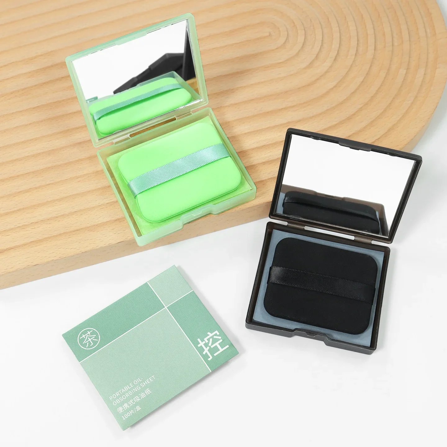 Oil Absorbing Paper B1P49-Puff Facial Oil Absorbing Paper Summer Refreshing Face Makeup Portable for Men and Women