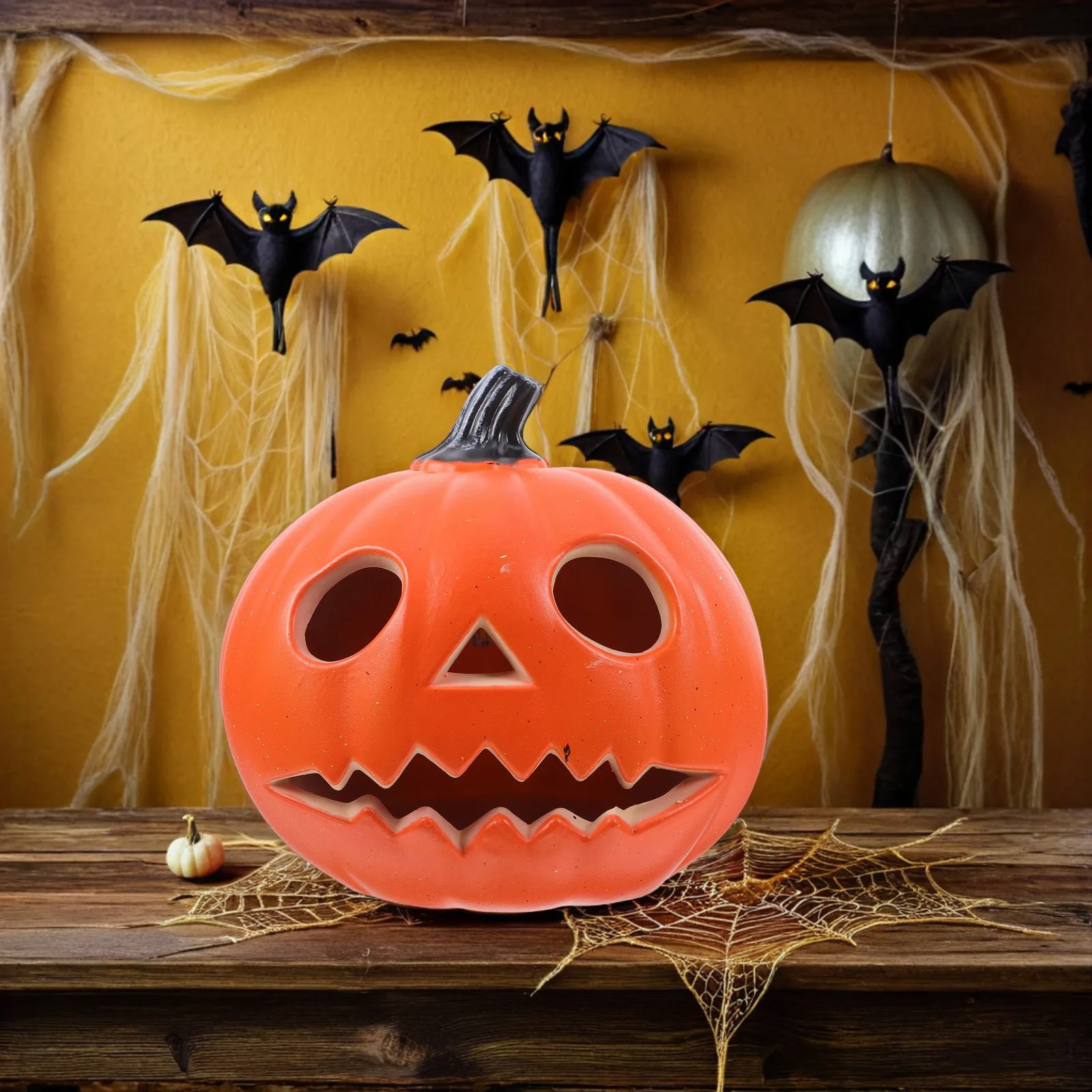 

Halloween Hollow Pumpkin Lantern LED Light Operated for Indoor Outdoor Halloween Party Yard Decoration