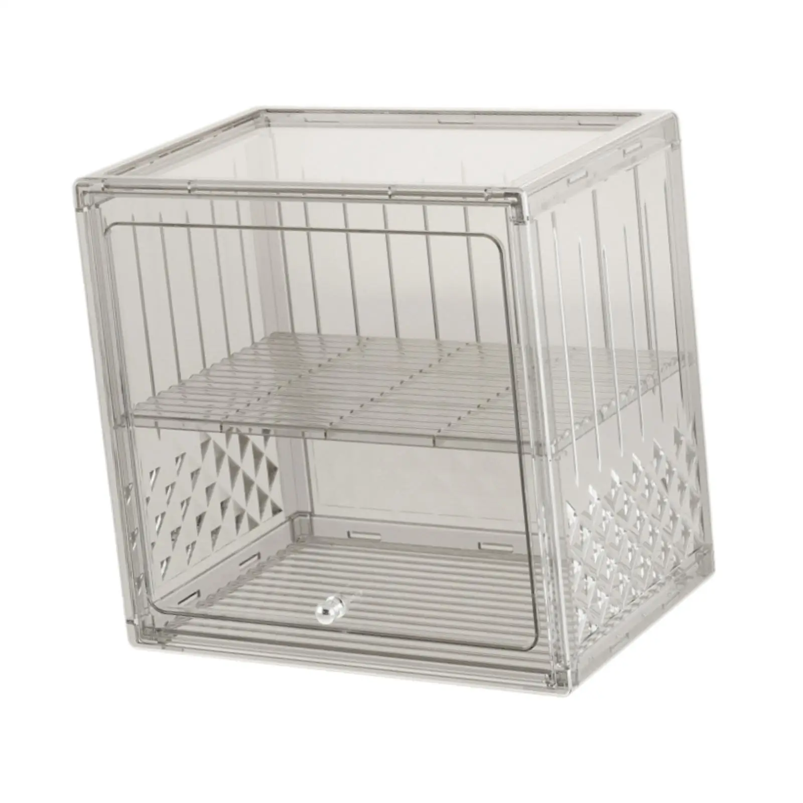 Coffee Tea Cup Storage Box Display Case for Figures Transparent Sturdy Bread Bin