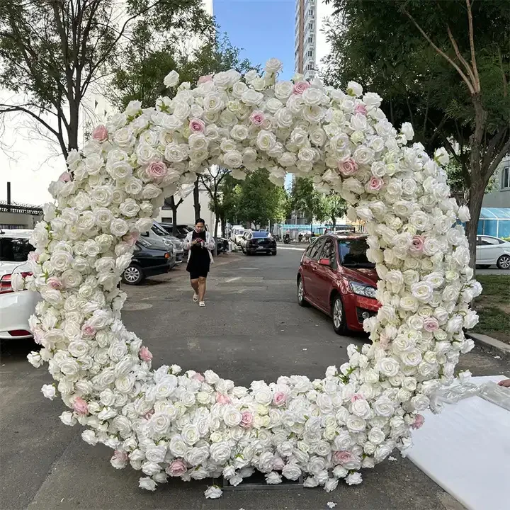 

2 meters ring flower arrangement, wedding stage arrangement Phalaenopsis rose row arch wreath decoration simulation flower