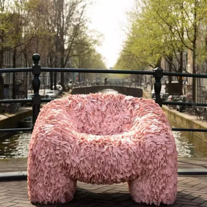 

New, pink Internet celebrity single sofa chair