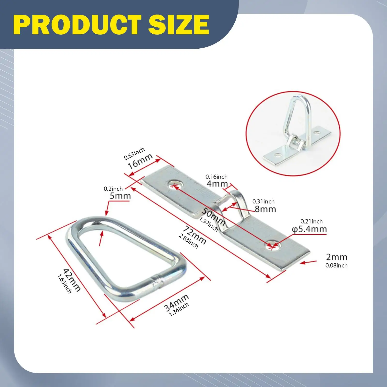 

Прочные кольца для крепления грузов, сверхмощные стальные анкерные кольца для установки, комплект для прицепов и грузовиков, аксессуары для буксировки