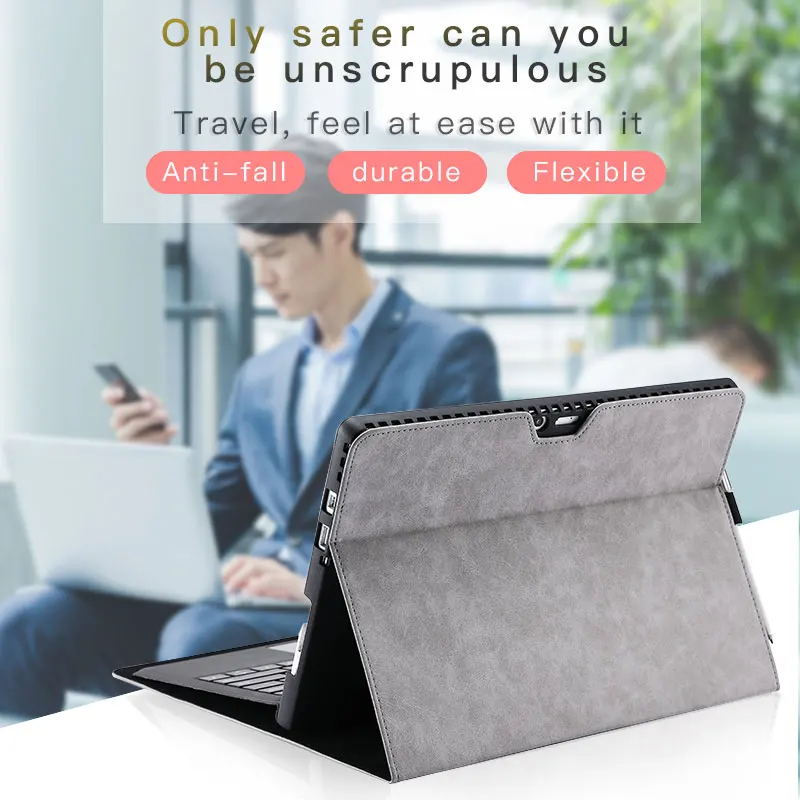 Ardissi caso capa para microsoft surface pro 9 8 7 plus 6 5 4 x go 3 2 manga saco suporte à prova de choque flip dobrado protecter