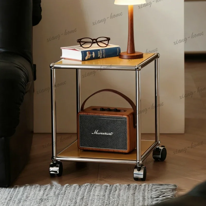 LSModern simple side table small apartment module End coffee tables pliante movable small nightstand home living room furniture