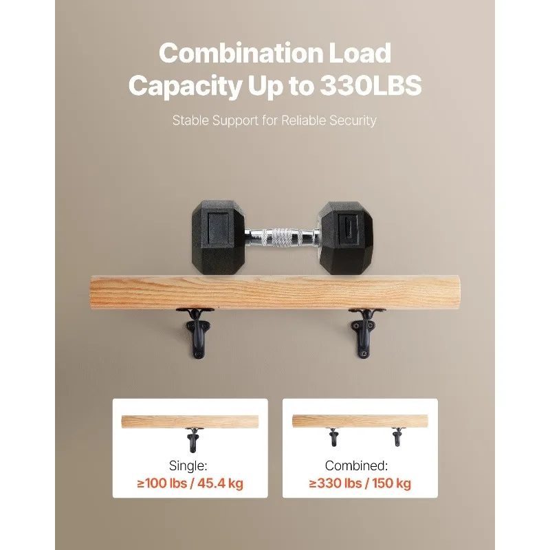 6 عبوات من دعامات أجهزة الدرابزين شديدة التحمل للدرج باللون الأسود غير اللامع