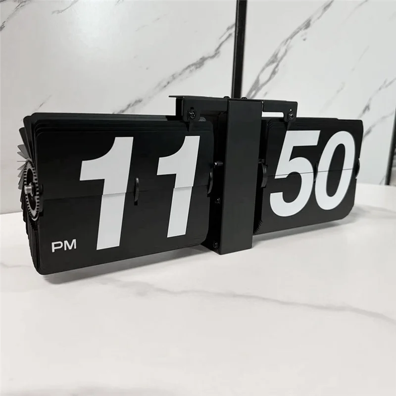 

Flip Desk Clock Auto Flip Wall Mount Clock Flip Clock Decoration For Home Office Hotel