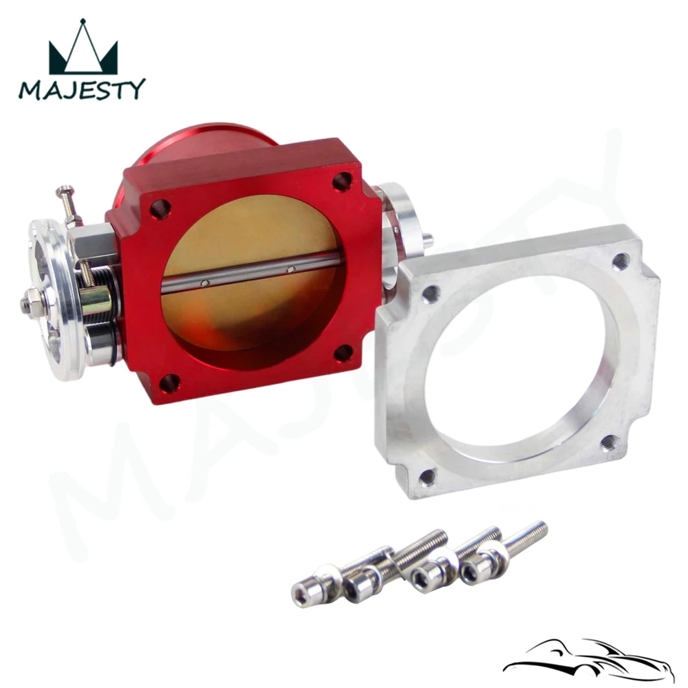 

90mm Alloy Aluminum Universal CNC Billet Intake Throttle Body High Flow