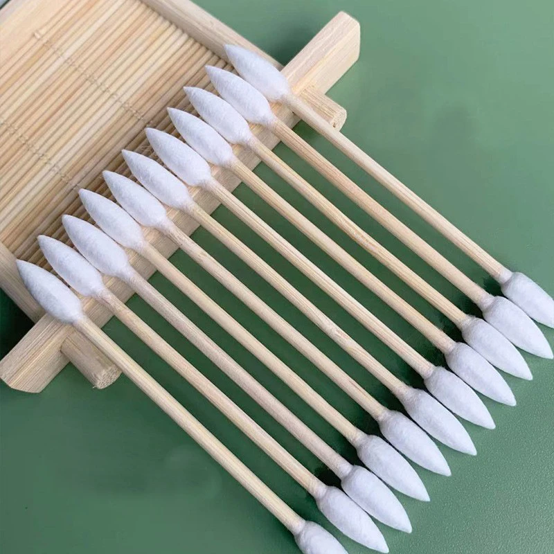 مسحات قطنية ذات طرف مدبب، مسحات قطنية ذات طرف دقيق، مسحات للحيوانات الأليفة، أعواد من الخيزران ومزدوجة مدببة، للاستخدام في الهواء الطلق والمكياج والعناية.