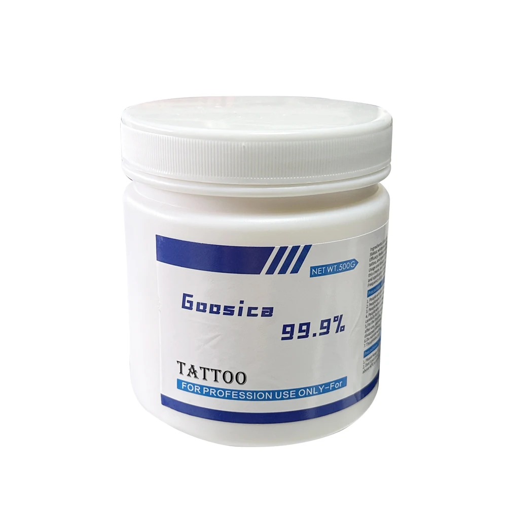 

99.9% Blue Goosica Tattoo Cream for Permanent Makeup Microblading Piercing Body Beauty Eyebrow Lips Liner Auxiliary Cream 500g