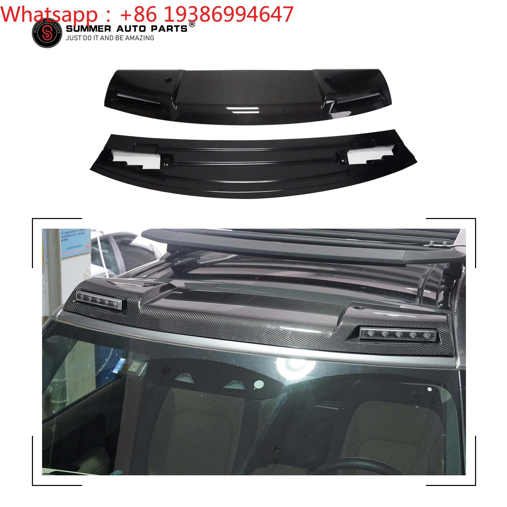 For Car Parts Auto Spare Carbon Fibre 4 Lens Led Light Bar Roof Pod Light for Land Rover Defender Accessories