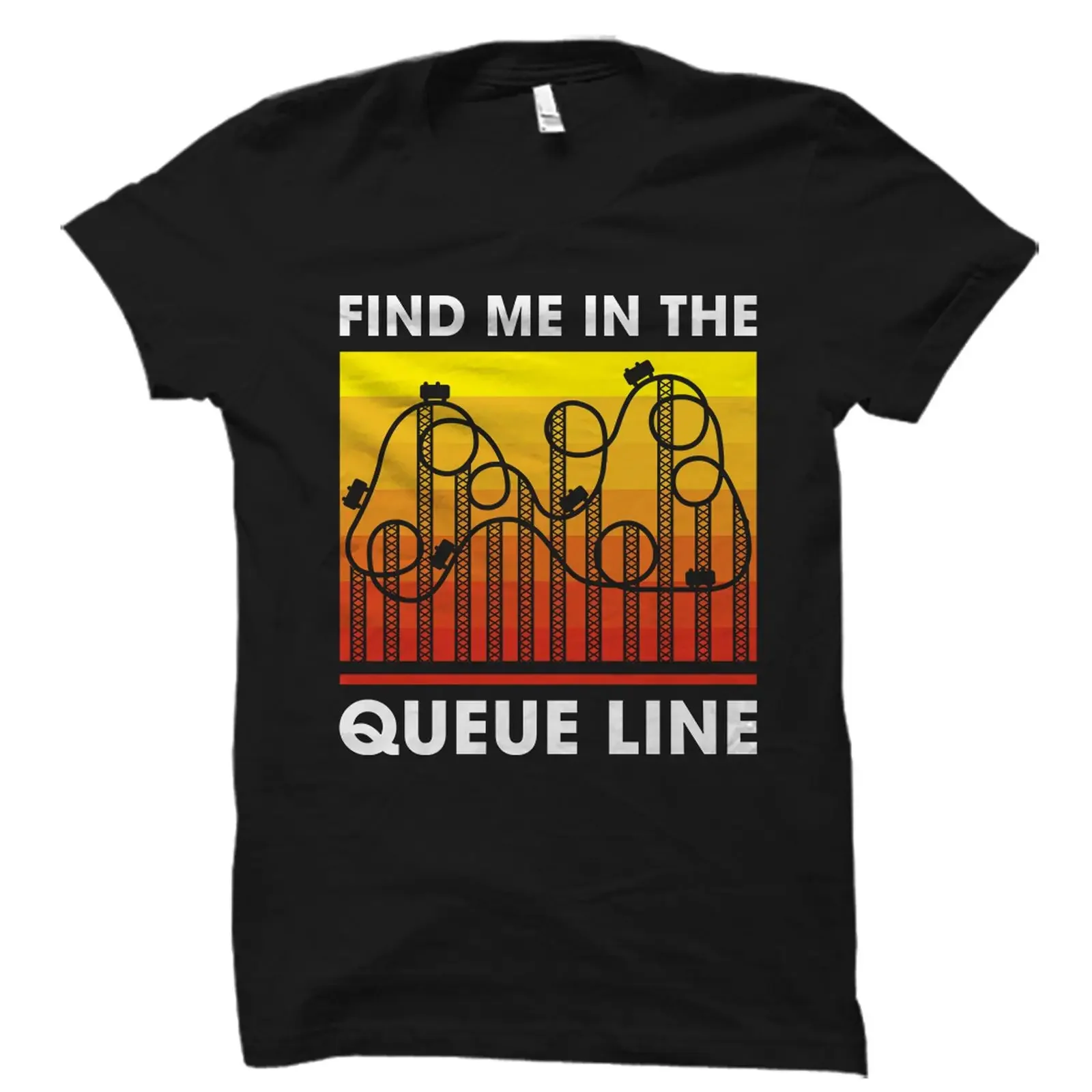 Amusement Park T Shirt Roller Coaster For Her OS4203 vintage Washed fashion streetwear Versatile graphic Unisex Breathable