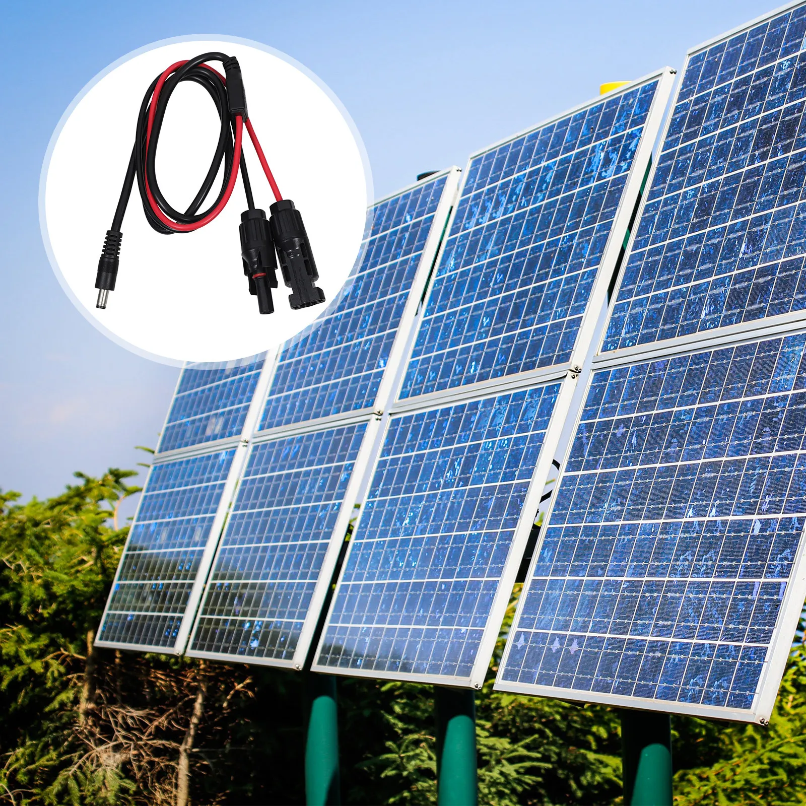 

to Dc5525 Solar Panel Wire Adapter Extension Cable Efficient Connector for Automotive Rv and Home Solar Systems