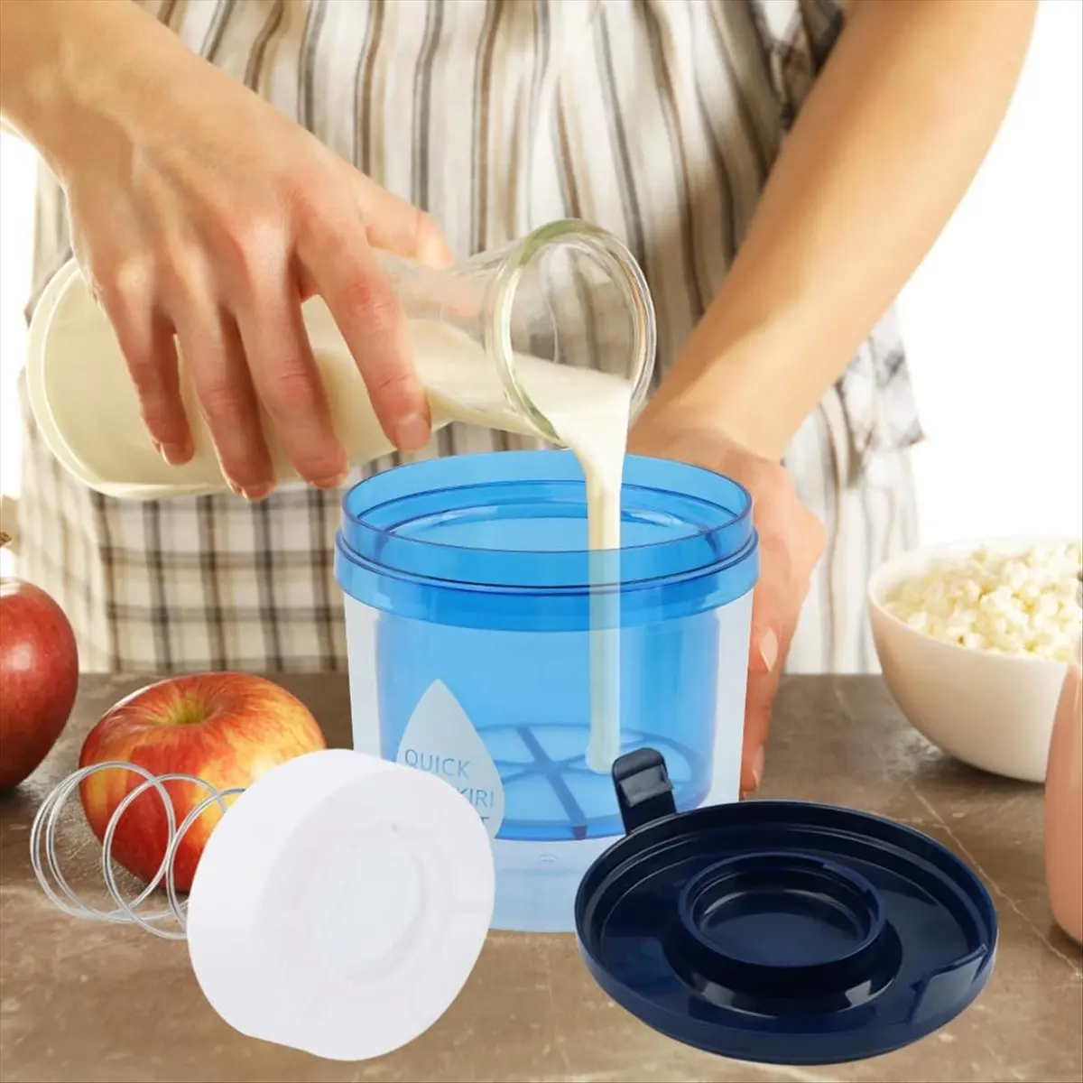 2026 NEW Greek Yogurt Strainer with Lid, Reusable Yogurt Filter with Ultra Fine Mesh Yogurt Strainer to Yogurt Cheese, Soy Milk