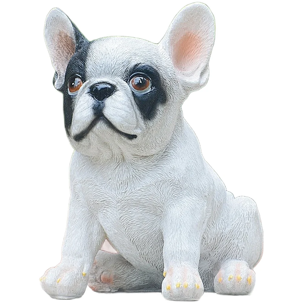 Resin Dog Figurine Animal Statue for Desk Shelf Tabletop Decor Standing Sitting Pose Small Pet Model Home Resin Ornament