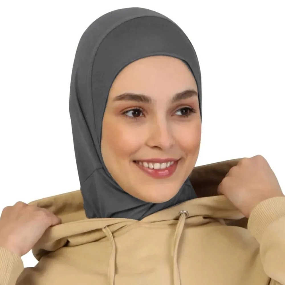 Breathable Instant Hijab Crinkle Rayon Plain Design Sports Headscarf Polyester Solid Color Full Neck Cover Turban Ladies