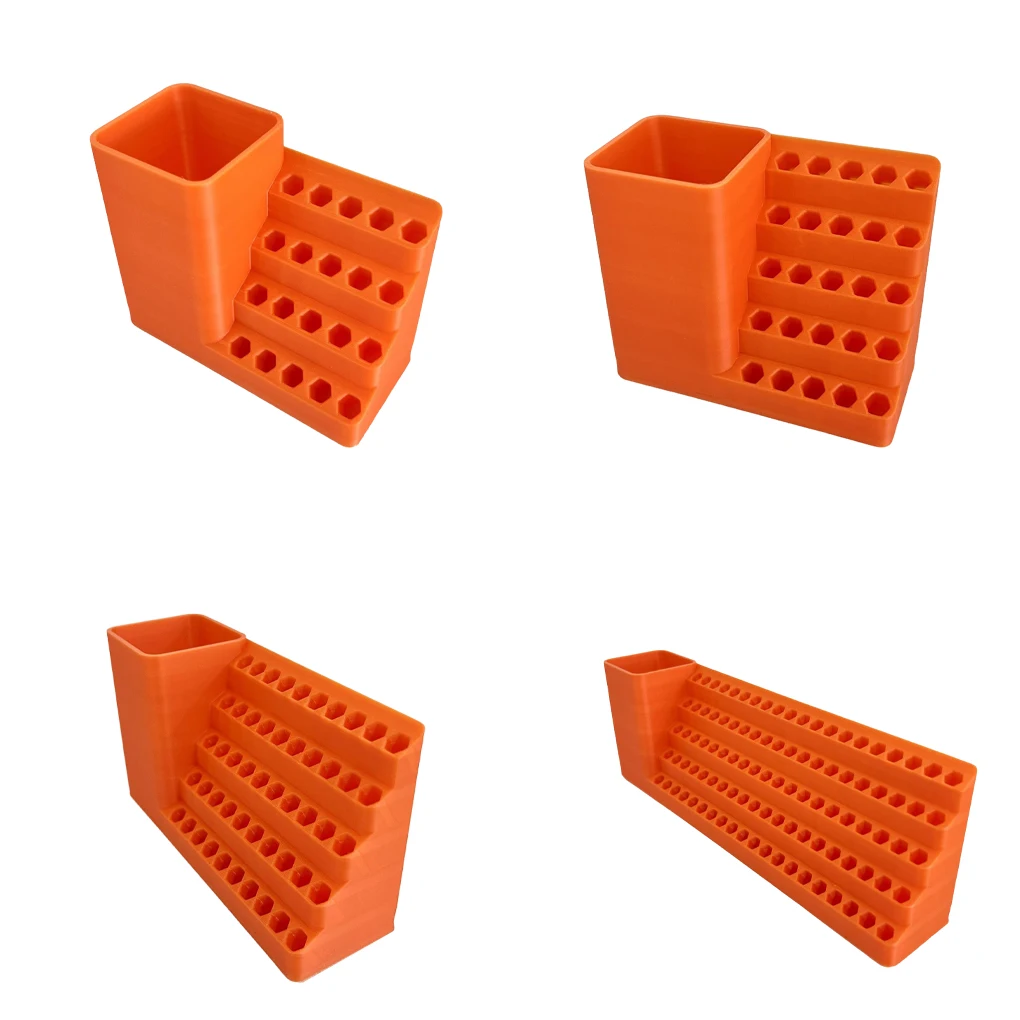 2025 New 20/25/50/100Holes Screwdriver Bit Storage Tool Plastic Save Space Hexagonal Screwdriver Storage Rack