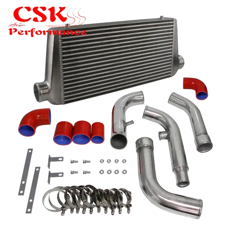 Immagine 3: Intercooler in alluminio nudo con barra e piastra Performance con kit tubo per Nissan 200SX Silvia S13 CA18DE CA18DET 1.8L 1989-1994