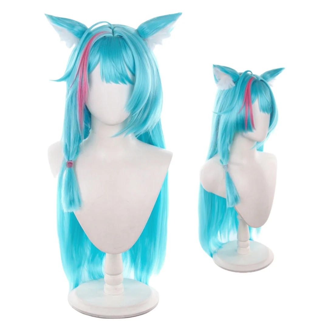 Game Neverness to Everness NTE Mint Cosplay Wig