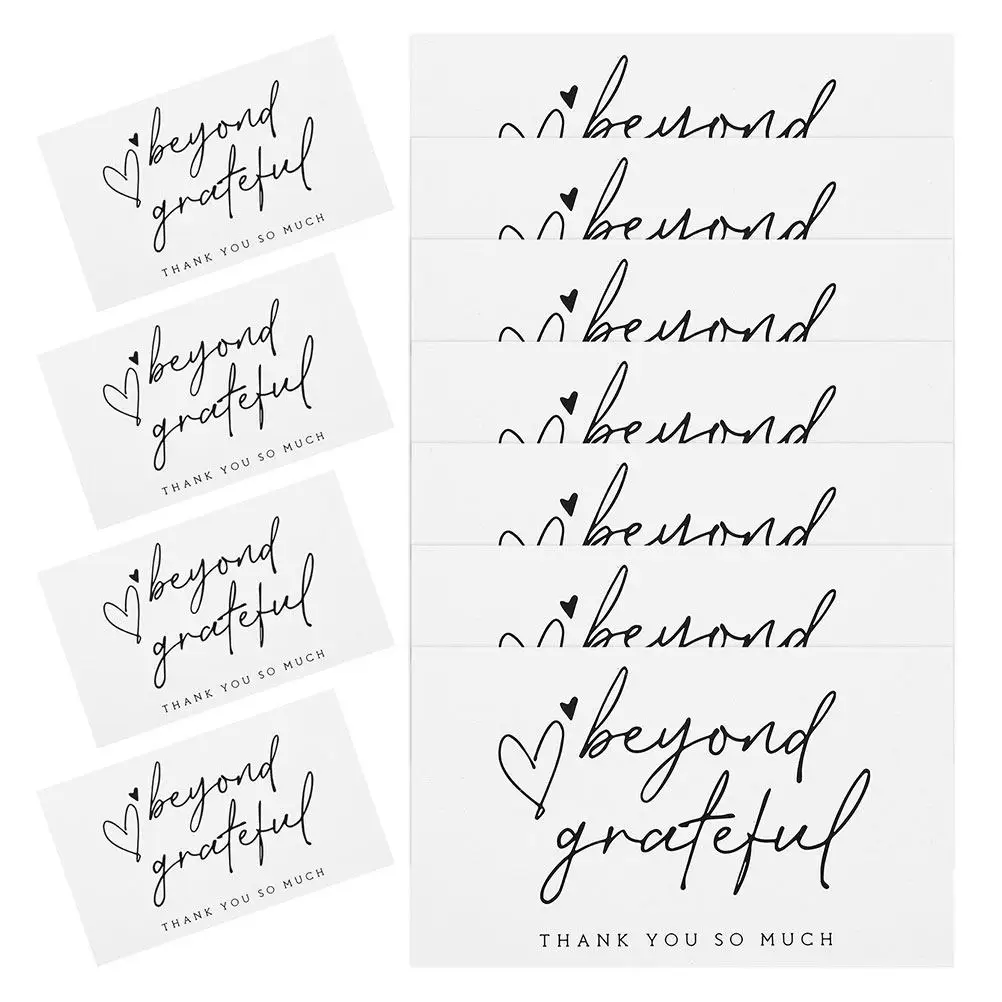 200 cartes de remerciement blanches en vrac pour petites entreprises, mariages, baby showers, Thanksgiving, cartes d'appréciation