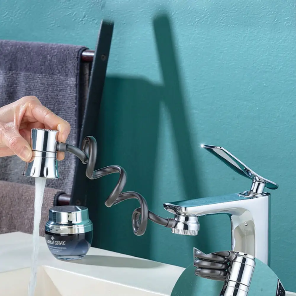 Universal Pull Out Faucet Sprayer Head Kitchen Extension Flexible Aerator Anti Splash Shower Nozzle For Basin Sink Tap