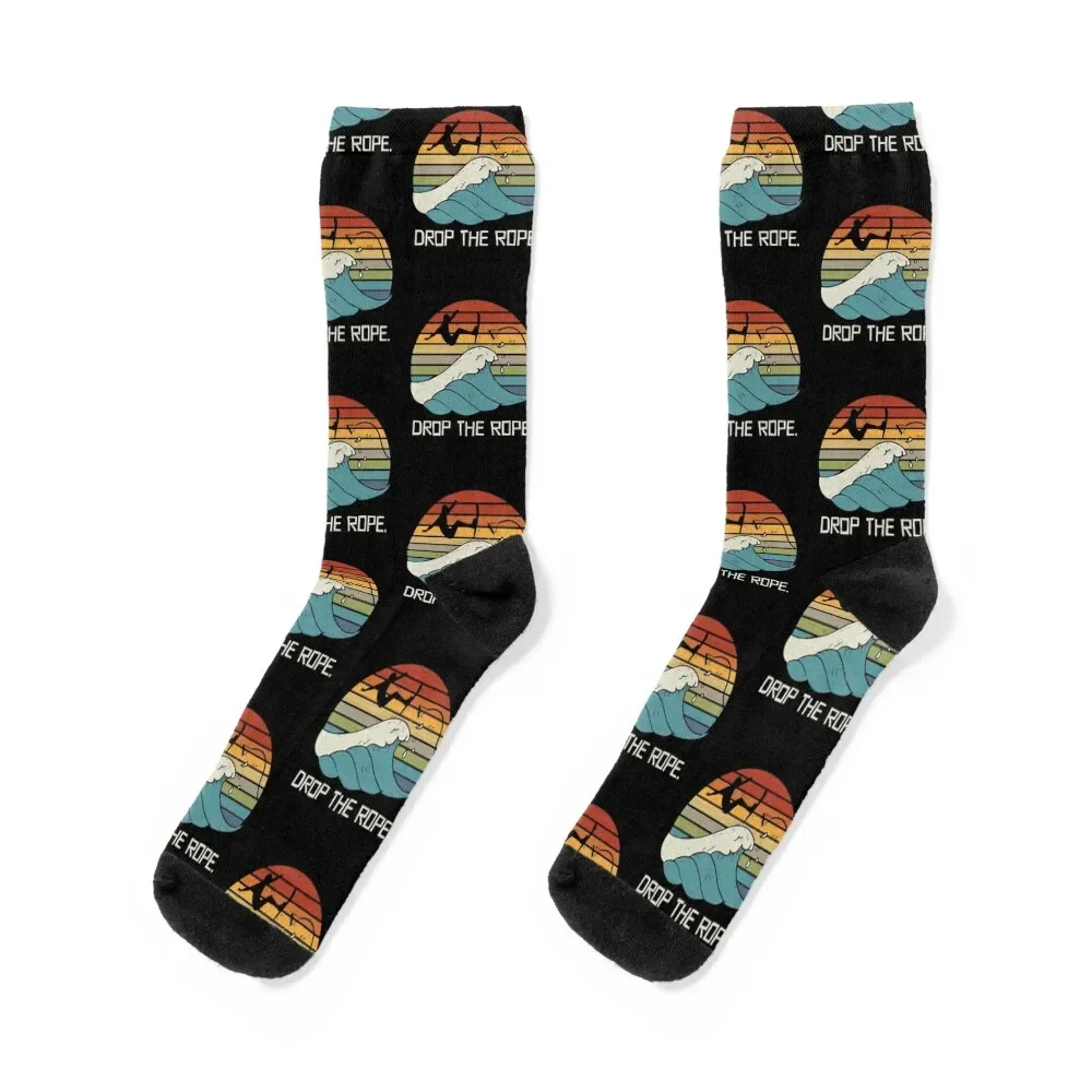 

Drop The Rope Wake Surfing Wake Surf Wake Surfing Socks gym fashionable cute Men's Socks Women's