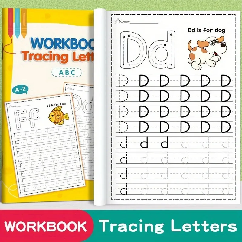 26 Alphabet Handwriting Pen Training English Beginner Practice Book Children Calligraphy Tracing Workbook Early Educational Set