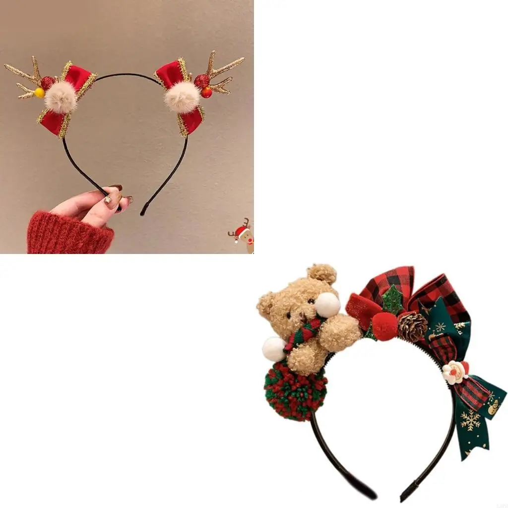 

Festive Reindeer Antler Headband Christmas Hair Decoration for Holiday Parties