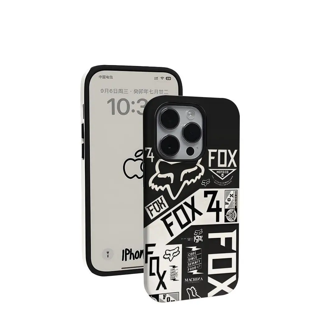 Etui na telefon Cartoon Motorcycle Racing F-Foxes Nowe dla IPhone 16 15 14 13 12 11 Pro Max X XR XSMax 7 8 Plus Glossy Film Hard PC C