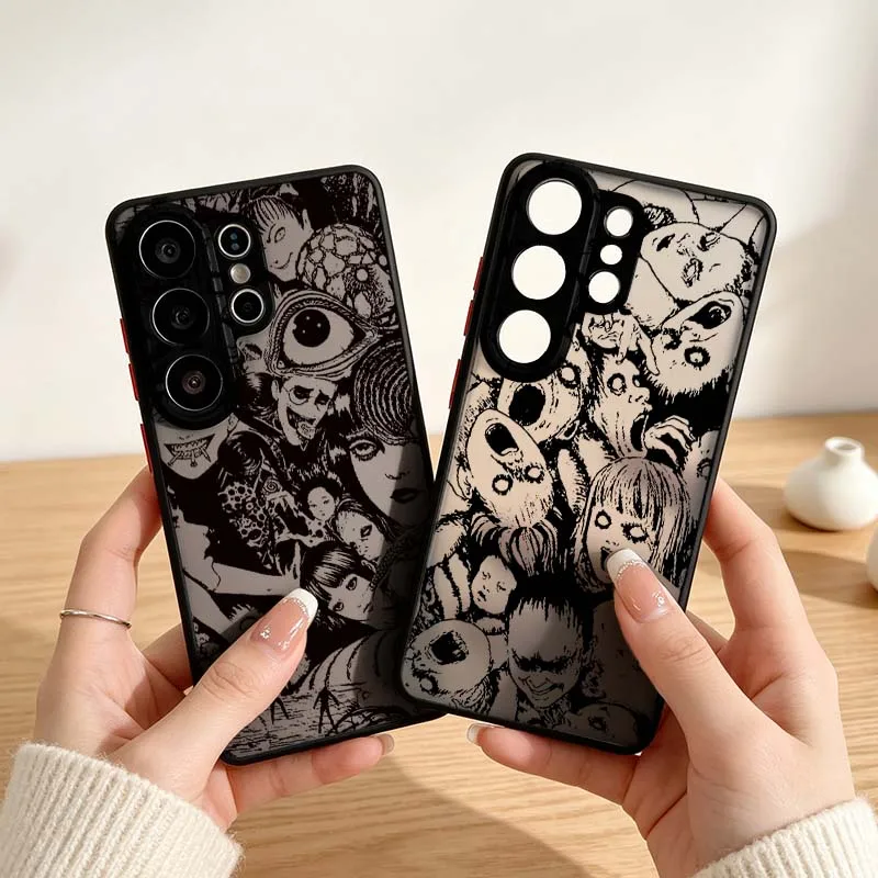 Junji Ito horror comics Cover For Samsung Galaxy S10 S9 S8 Note 20 10 9 8 M55 M54 M35 M52 M53 M34 Plus Ultra 5G Lite Phone Case