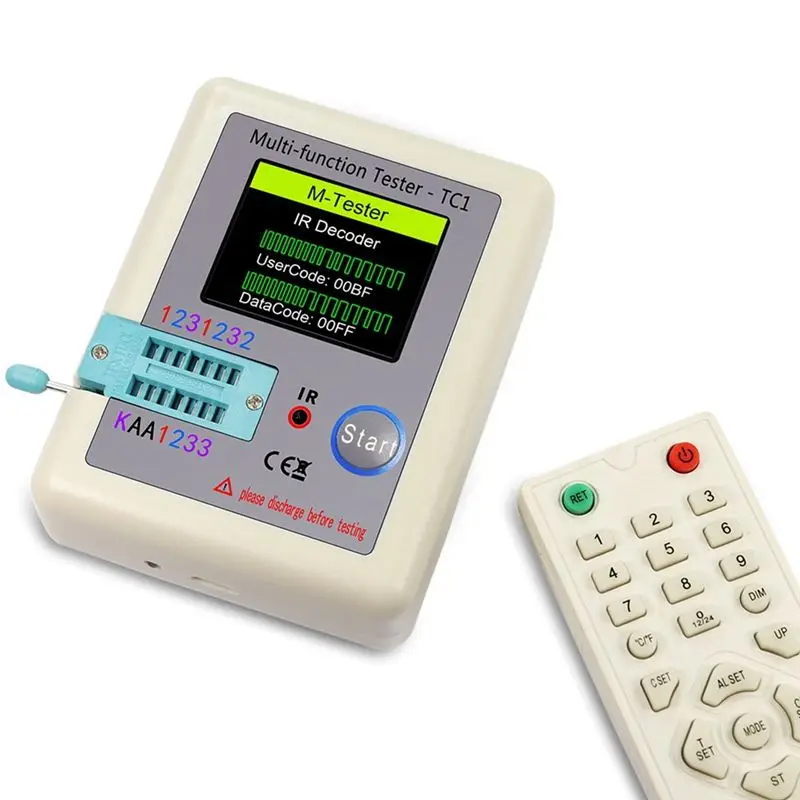Friendly!-TC1 TC1 Display Multifunctional TFT Backlight Transistor Tester for Diode Triode Capacitor Resistor Transistor