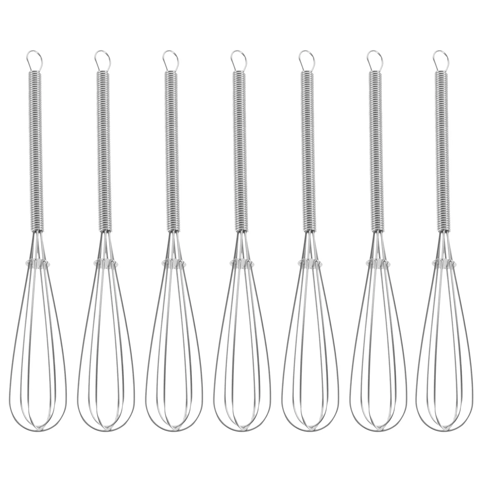 7Pcs Hair Dye Stirrer Manual Hair Coloring Mixer Hairdressing Tools Stainless Cream Whisk Salon Supply DIY Color Paste Mixer
