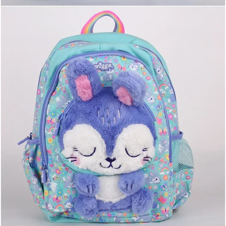 New Genuine Australian Smiggle Backpack With Purple Rabbit Shaped Backpack Children Stationery Student Pencil Case Children Gift