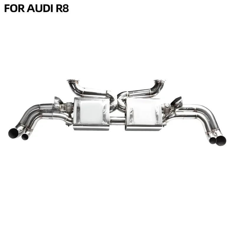 for R8 High Quality 304 Stainless Steel Exhaust Rear Section Pipe Catback System Replacement Muffler Tailpipe