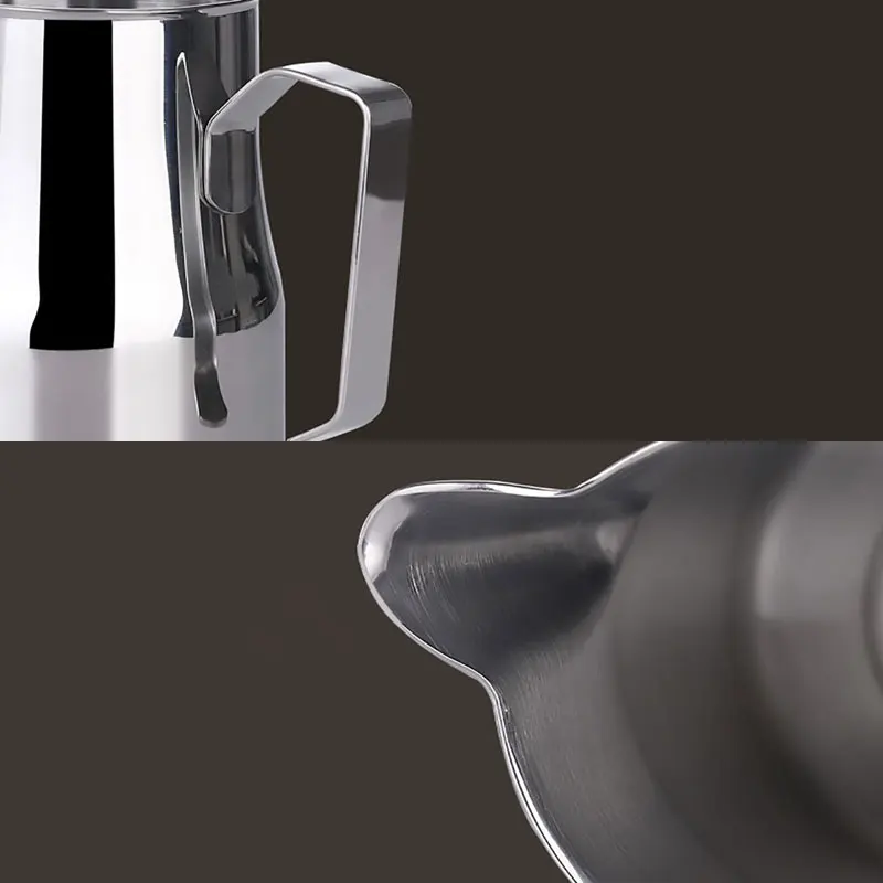 Stainless Steel Milk Frothing Pitcher Professional Milk Pitcher Jug Espresso Coffee Barista Craft Cappuccino Frother Cream Cup