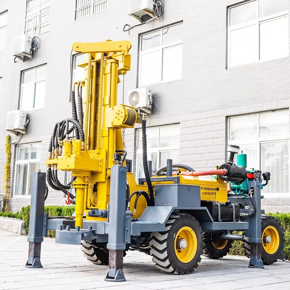 100m Deep Hole Water Well Drilling Rig With Mud Pump For Congo Chile Underground Borehole Machine Equipment