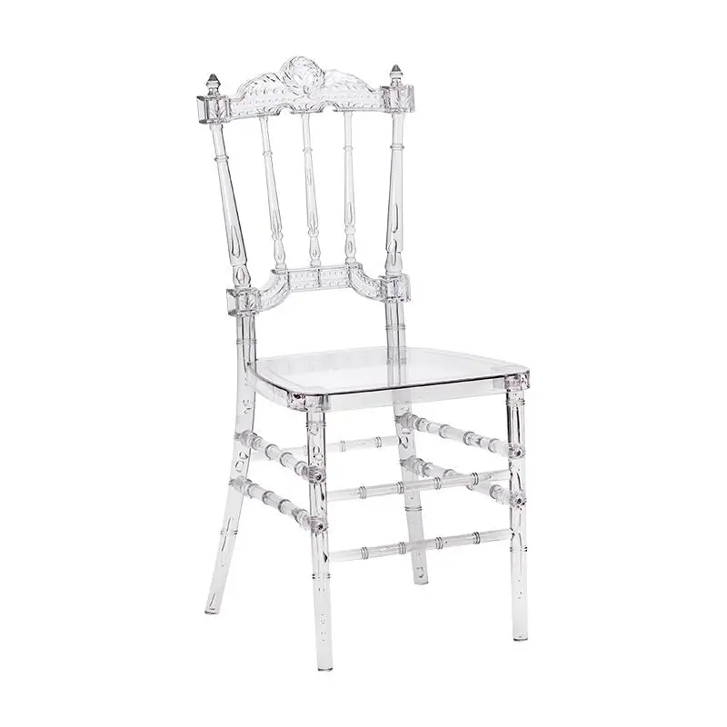 Hotel Wedding Outdoor Event Rental Resin Chiavari Chair Tiffany Transparent Acrylic Detachable Chair Beauty Salon Cadeira Bar